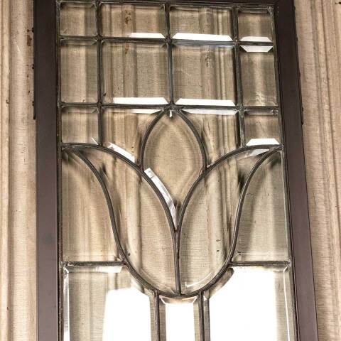 #49182 17x87 Leaded Beveled Glass Side Lite Panel image 5