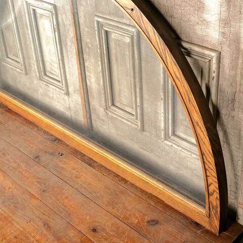 #49277 Antique Arched Oak Transom Window Sash image 4