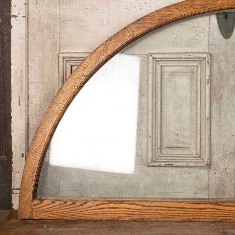 #49277 Antique Arched Oak Transom Window Sash image 6