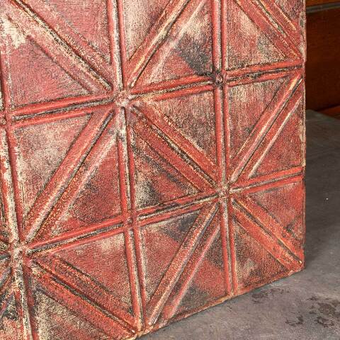 #49281 Painted Pressed Tin Ceiling Tile Wall Hanging image 3