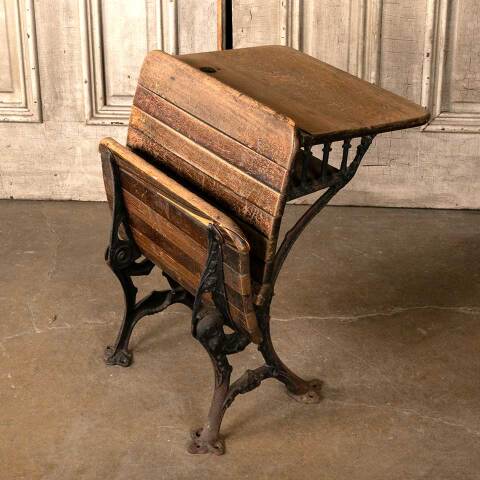 #49323 Antique One Room Schoolhouse Student Desk image 8