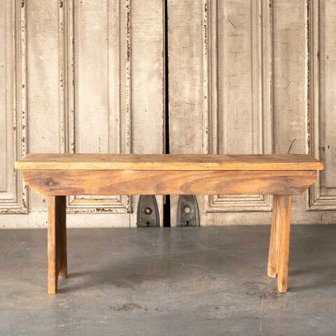 #49329 Antique Primitive Small Wood Bench image 2