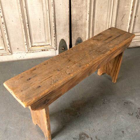 #49329 Antique Primitive Small Wood Bench image 4