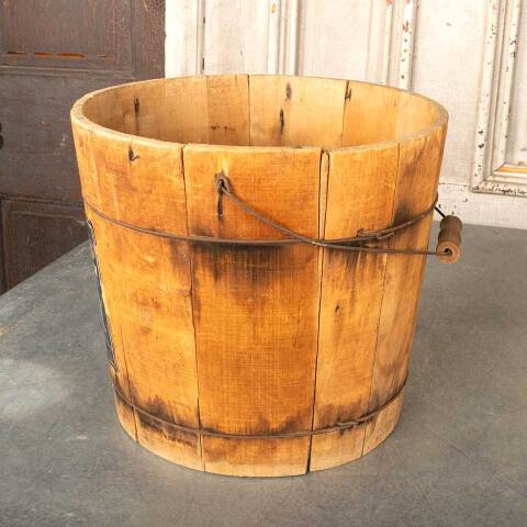 #49331 Antique Walter Candy Wood Bucket Pail image 7