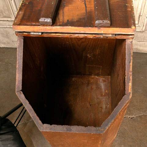 #49339 Antique Wood Potato Bin Storage Box image 4