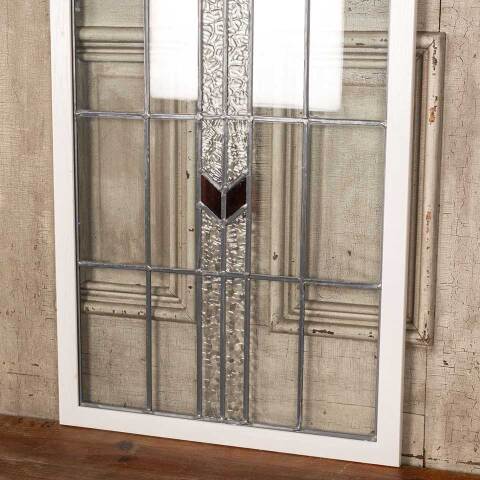 #49353 Antique Stained Leaded Glass Window image 3