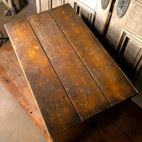 #49385 Antique Wood Storage Crate with Handles image 3