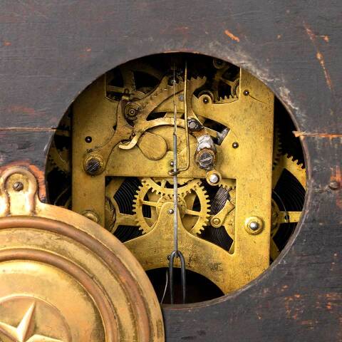 #49418 Antique Victorian Eastlake Mantel Clock image 8