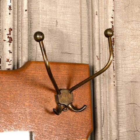 #49449 Antique Oak Framed Beveled Glass Mirror image 3