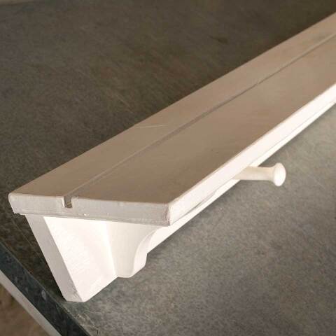 #49451 Long Painted Wood Wall Shelf with Pegs image 4