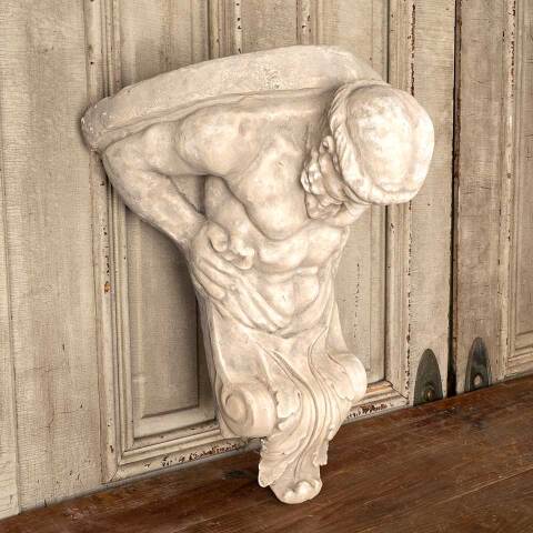 #49533 Cast Plaster Atlas Bracket Wall Hanging image 6