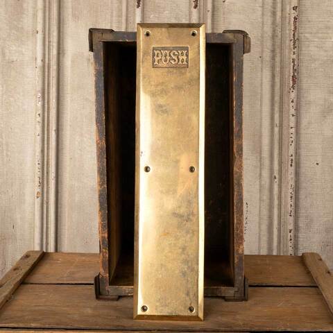 #49610 Antique Brass Door PUSH Plate Hardware image 3