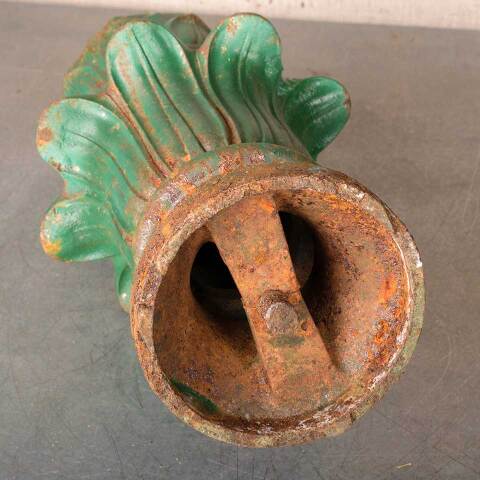 #49625 Salvaged Antique Cast Iron Street Lamp Finial image 7