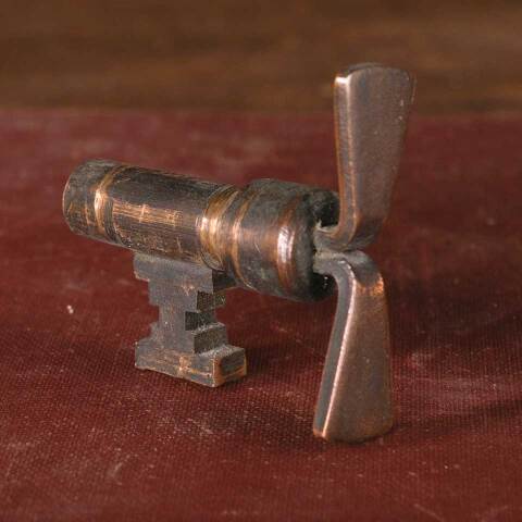 #49644 Antique CHICAGO Pocket Door Locks & Key image 6