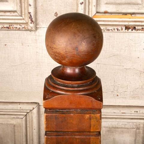 #49659 Salvaged Antique Wood Staircase Newel Post image 7