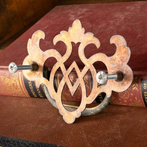 #49686 Vintage Brass Furniture Drawer Bail Pull image 5