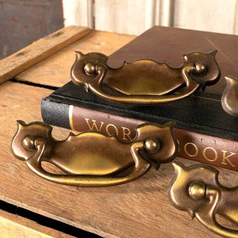 #49696 Set of 4 Vintage Furniture Drawer Bail Pulls image 3