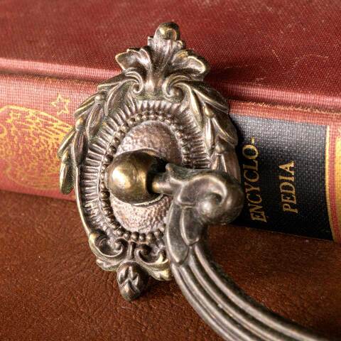 #49700 Vintage Ornate Furniture Drawer Bail Pull image 2