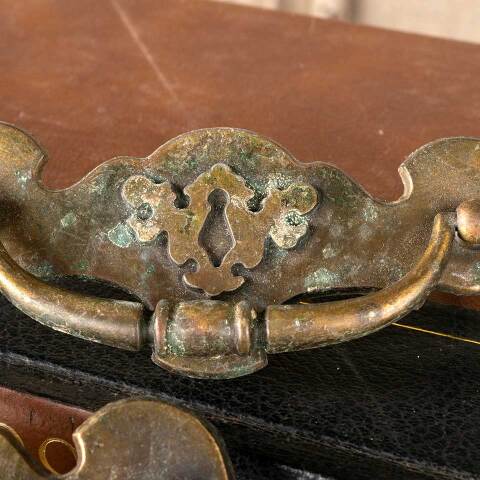 #49704 Vintage Brass Furniture Drawer Bail Pulls image 4