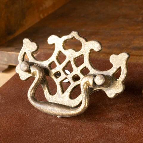 #49738 Vintage Brass Furniture Drawer Bail Pulls image 3