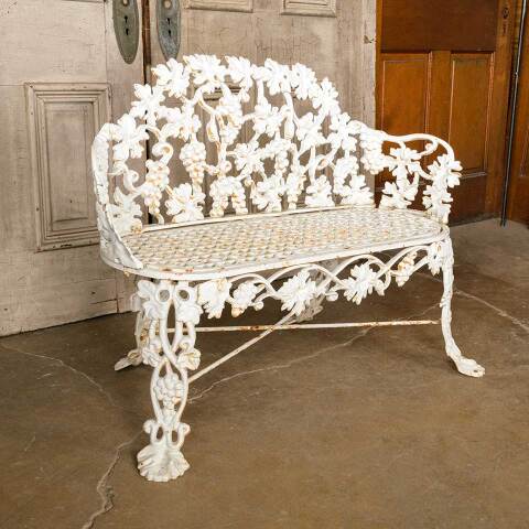 #49786 Antique Painted Cast Iron Garden Bench image 2