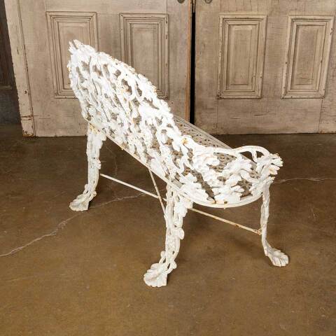 #49786 Antique Painted Cast Iron Garden Bench image 8