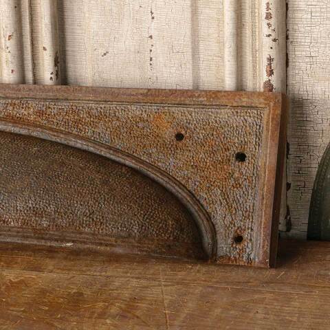 #49806 Salvaged Antique Cast Iron Fireplace Surround Hood image 4