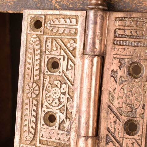 #49826 4 x 4 Antique Ornate Door Hinge Hardware image 3
