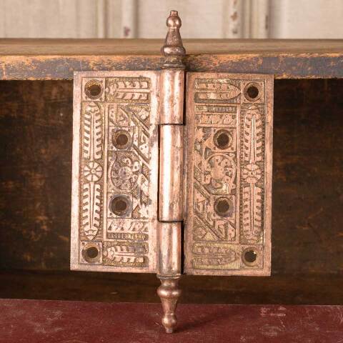 #49826 4 x 4 Antique Ornate Door Hinge Hardware image 4