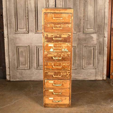 #49831 Antique Oak Card Catalog Filing Cabinet image 2