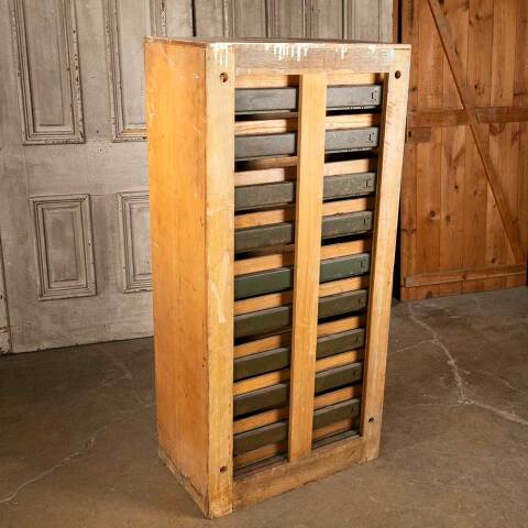 #49831 Antique Oak Card Catalog Filing Cabinet image 7