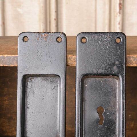 #49877 Salvaged Antique Pocket Door Hardware Pulls image 5