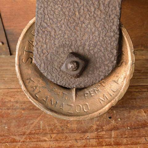 #49891 Antique Cast Iron & Brass Barn Pulley image 5