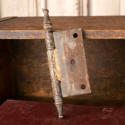 #49894 3 1/2" Antique Ornate Cast Iron Door Hinge image 5