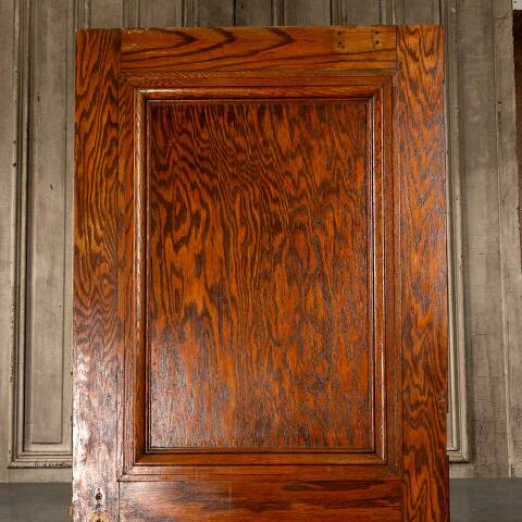 #49906 36x83 Antique Interior 2 Panel Oak Door image 2