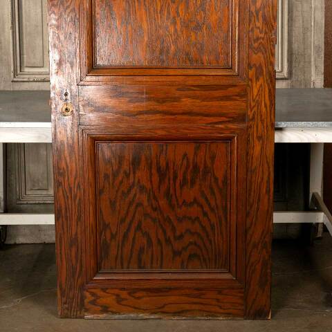 #49906 36x83 Antique Interior 2 Panel Oak Door image 3