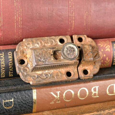 #49915 Antique Victorian Cabinet Latch Hardware image 2