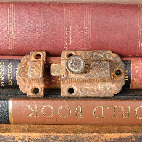 #49915 Antique Victorian Cabinet Latch Hardware image 3