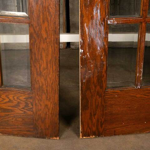 #49951 59x83 Antique Oak 15 Lite French Doors image 5