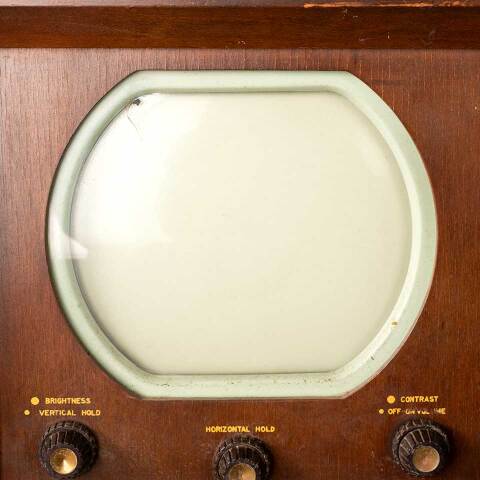 #49955 Antique Wood Cased Silvertone Television Set image 4