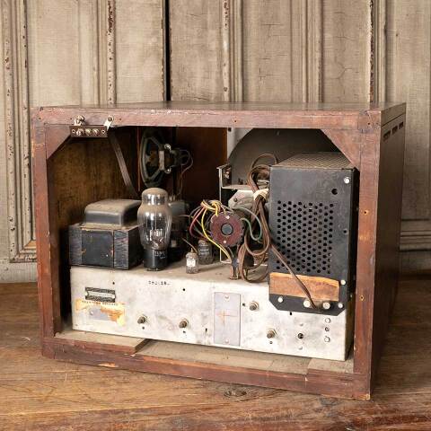 #49955 Antique Wood Cased Silvertone Television Set image 7