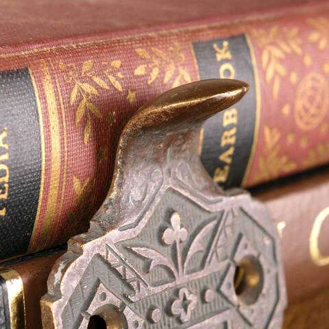 #49981 Antique Ornate Window Sash Lift Hardware image 3