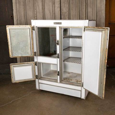 #49992 Antique Leonard Cleanable Ice Box Cabinet image 4