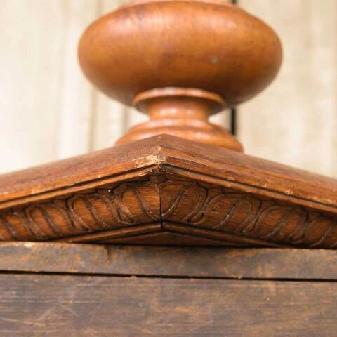 #50008 Antique Oak Staircase Newel Post Finial image 4