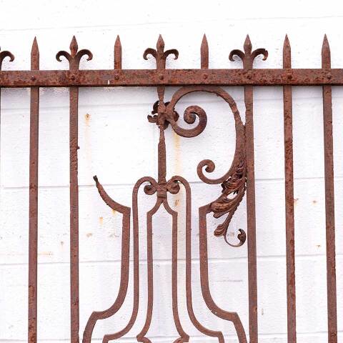 #50010 Antique Large Wrought Iron Driveway Gate image 6