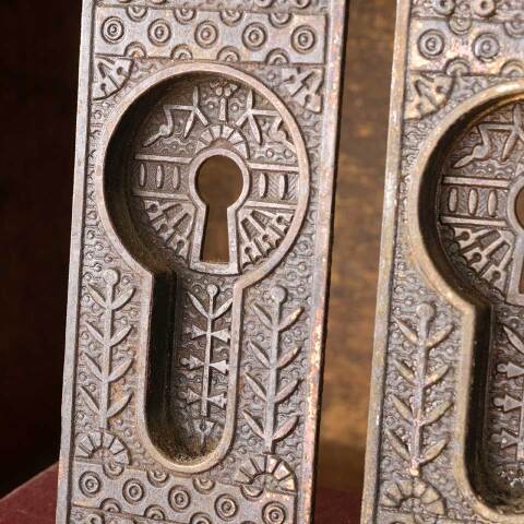 #50014 Antique Reading Pocket Door Pull Hardware image 3