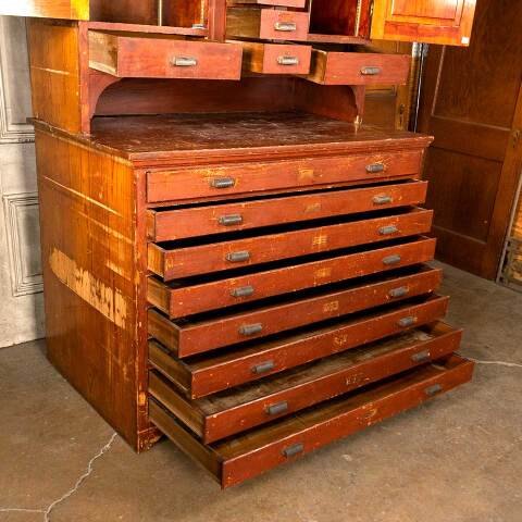 #50018 Salvaged Antique Vestment / Sacristy Cabinet image 3