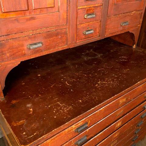 #50018 Salvaged Antique Vestment / Sacristy Cabinet image 5