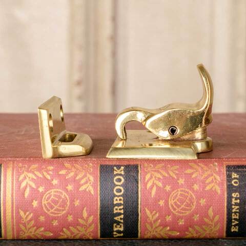 #50025 Salvaged Brass Window Sash Lift & Lock image 3