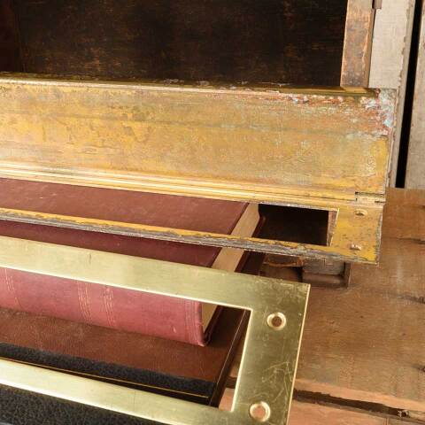 #50055 Salvaged Brass Entry Door Mail Slot image 3